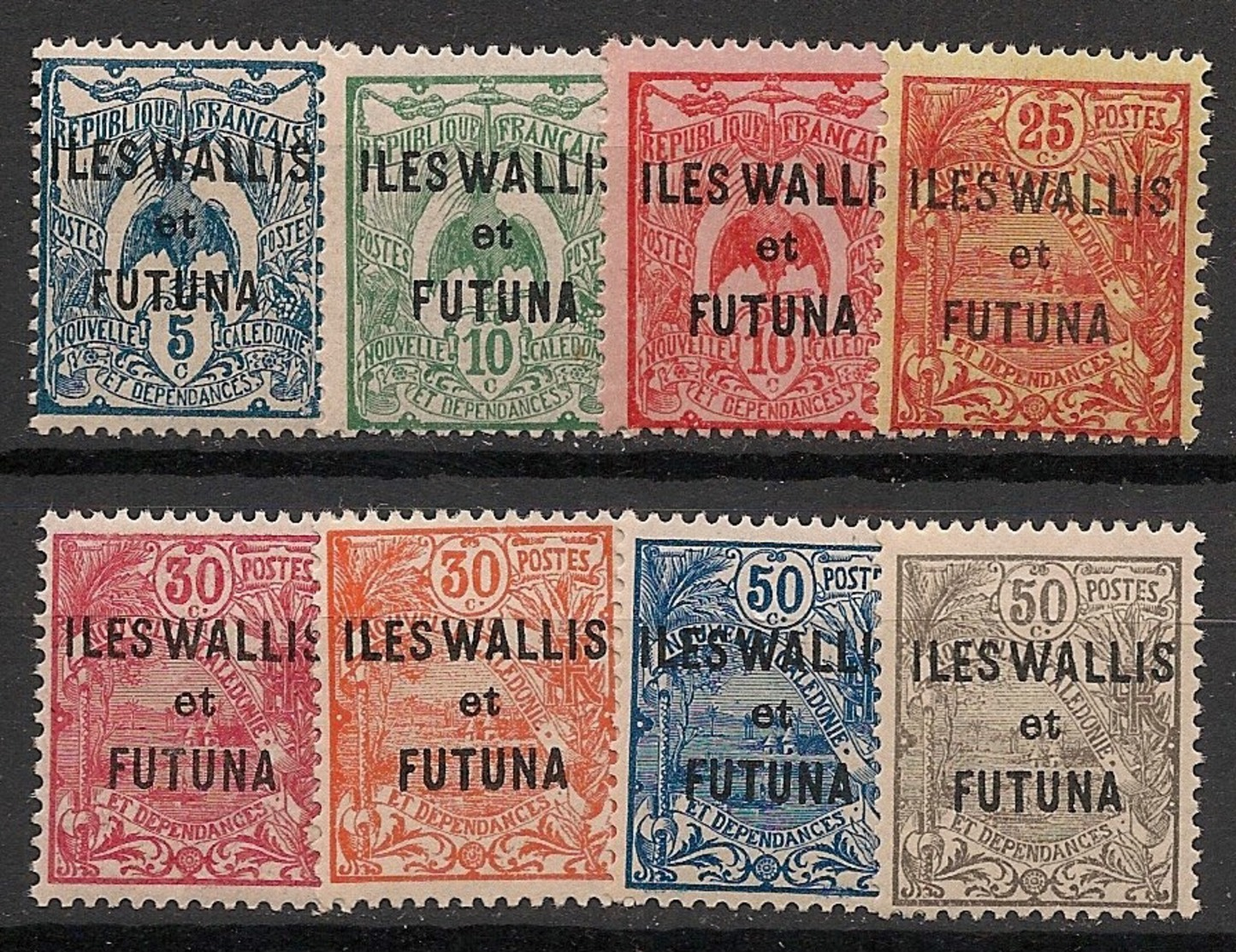 Wallis Et Futuna - 1922-25 - N°Yv. 18 à 25 - Série Complète - Neuf Luxe ** / MNH / Postfrisch - Neufs