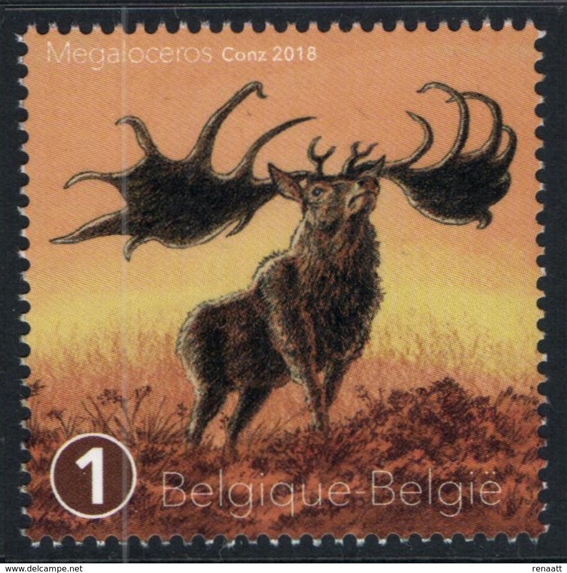 Belgium 2018 MNH, Prehistoric Animals, Megaloceros, Gaint Extinct Deer - Prehistorics