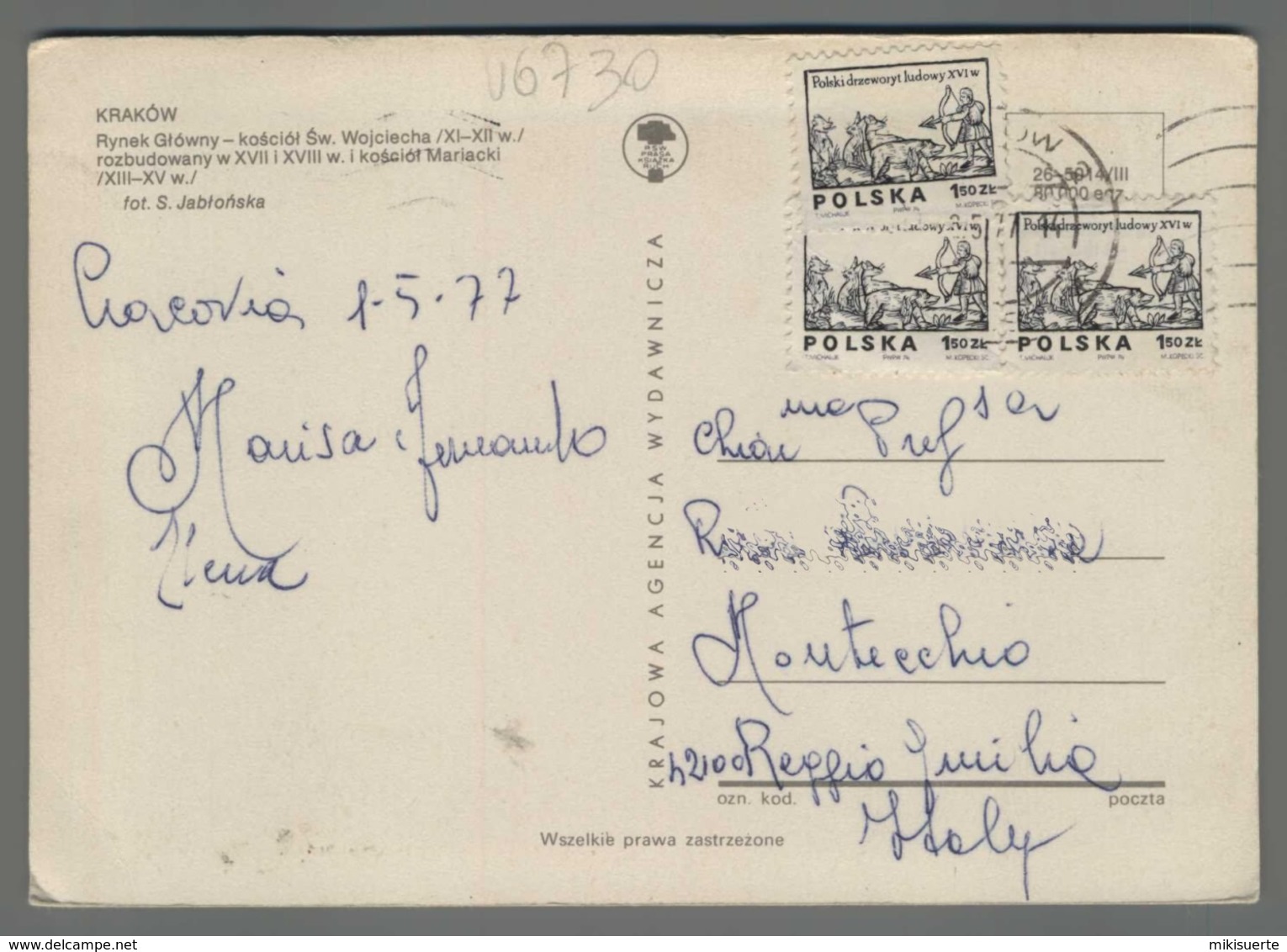 V6730 POLAND KRAKOW VG (m) - Polonia