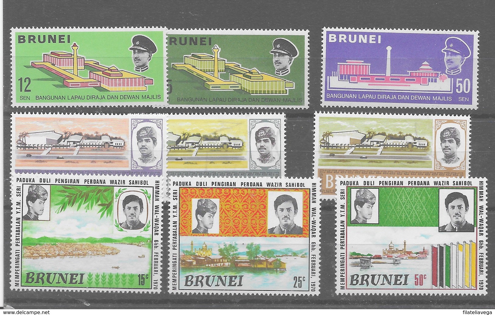 3 Series De Brunei Nº Yvert 152/54, 155/57 Y 161/63 ** - Brunei (1984-...)