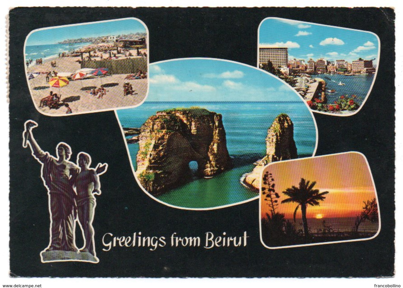 LIBAN/LEBANON - GREETINGS FROM BEIRUT / UN BONJOUR DE BEYROUTH - Libano