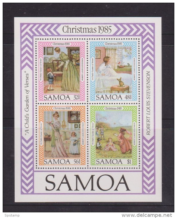 Samoa 1985 Christmas Stevenson Paintings Miniature Sheet  MNH - Samoa