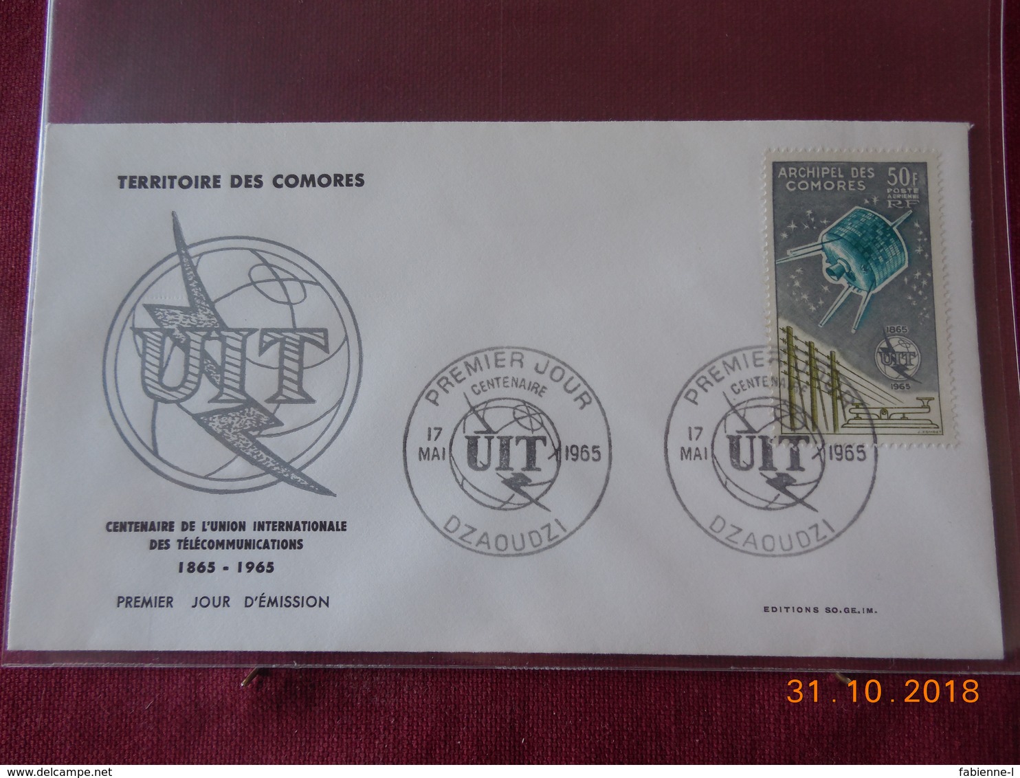 FDC De L Archipel Des Comores De 1965 Avec PA - Covers & Documents