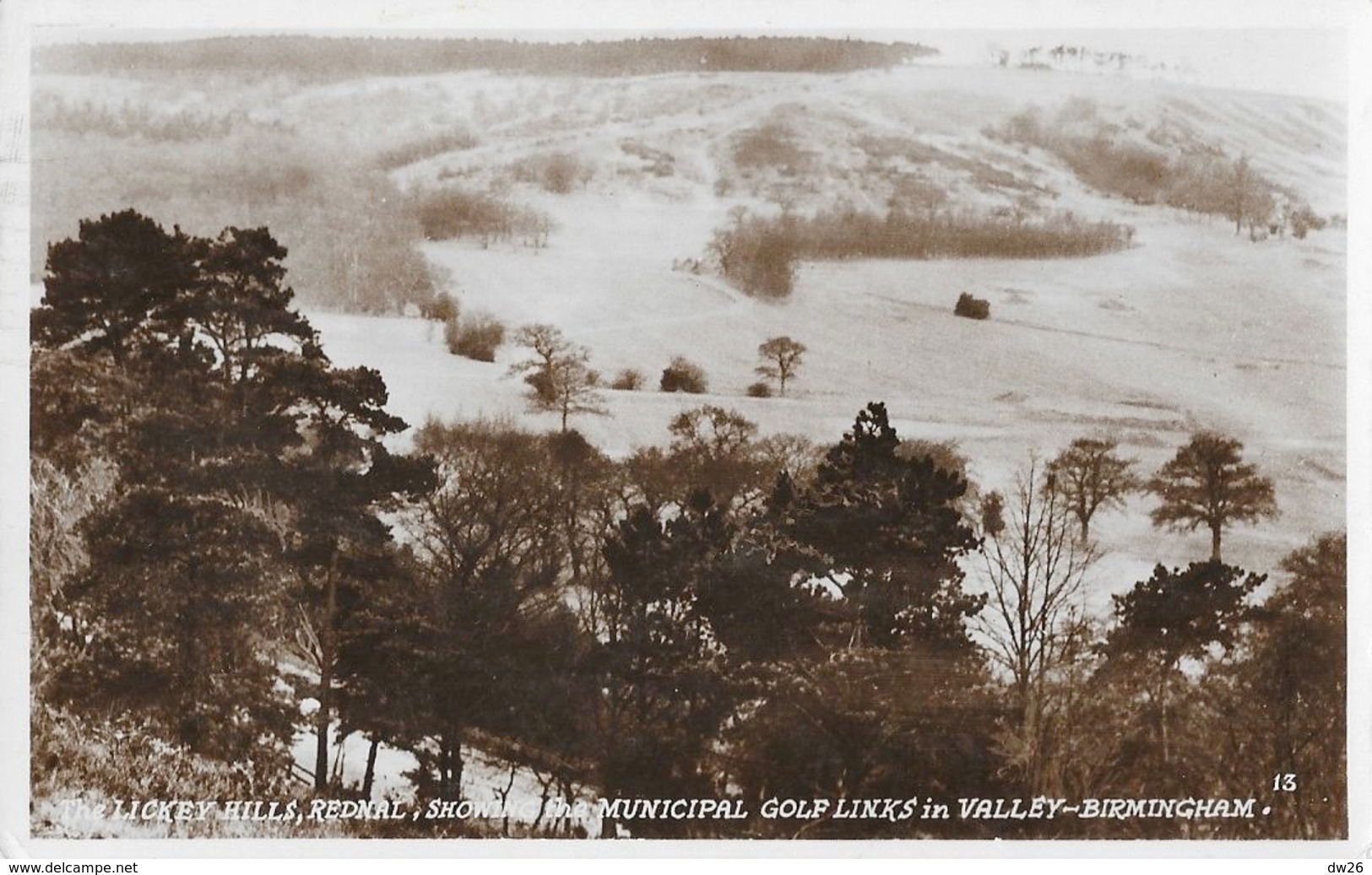 Birmingham, The Municipal Golf Links In Valley 1947 - The Lickey-Hills, Rednal, Showing - Golf