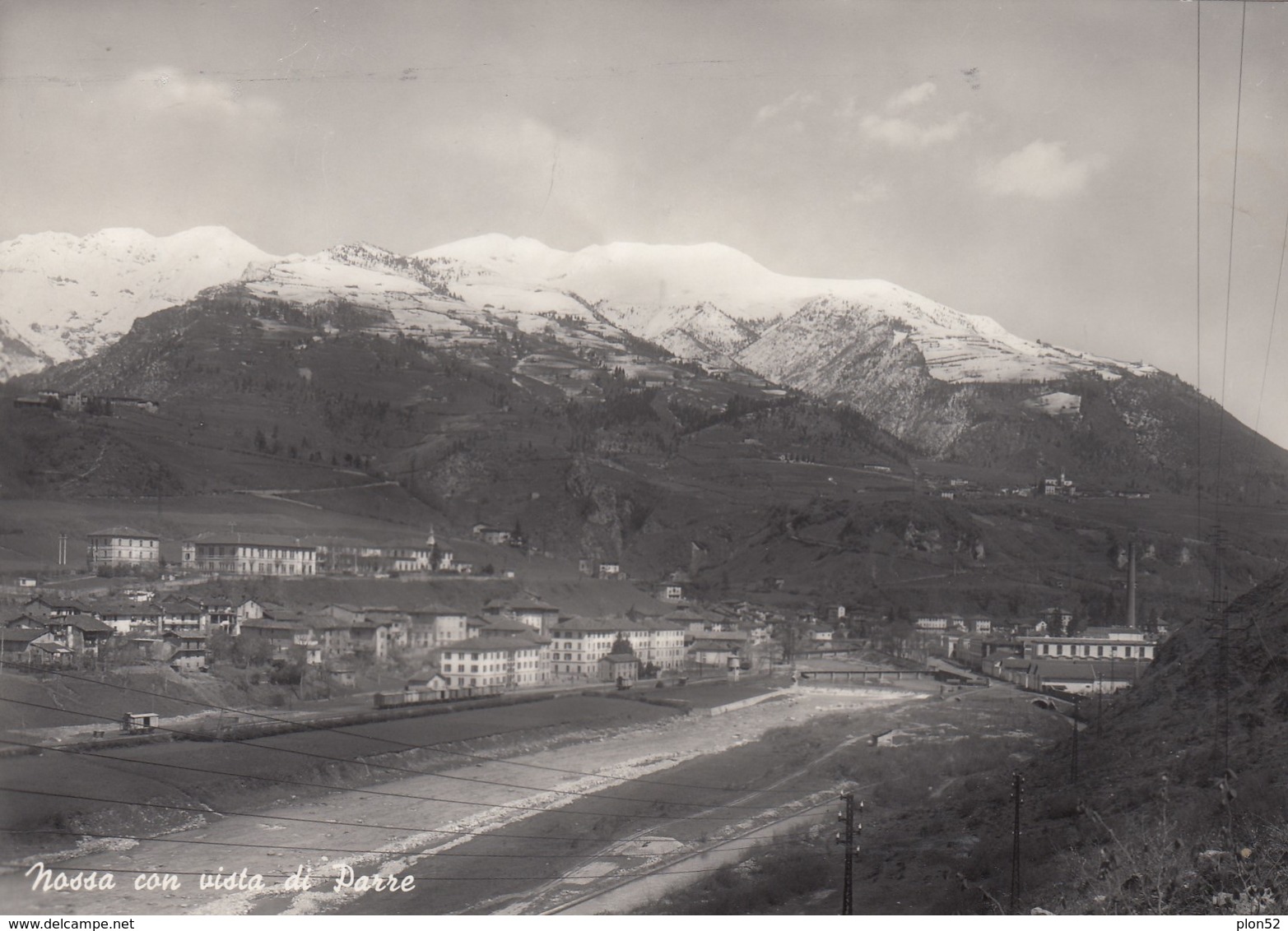 12191-PONTE NOSSA CON VISTA DI PARRE(BERGAMO)-1951-FG - Bergamo