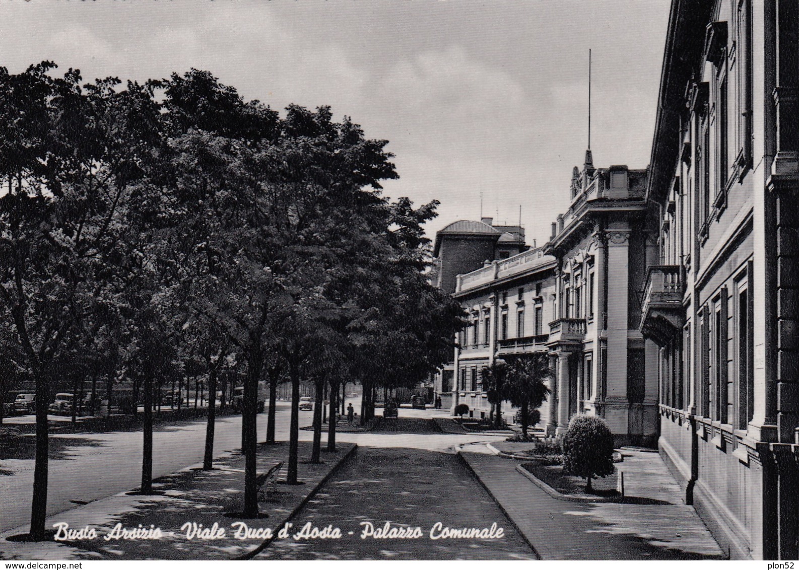 12196-BUSTO ARSIZIO(VARESE)-VIALE DUCA D'AOSTA-PALAZZO COMUNALE-1956-FG - Busto Arsizio