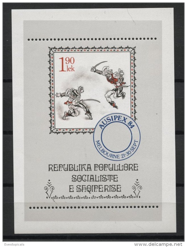 ALBANIA, INTERNATIONAL STAMPS EXPOSITION 1984, SOUVENIR SHEET, NEVER HINGED ** - Albanien