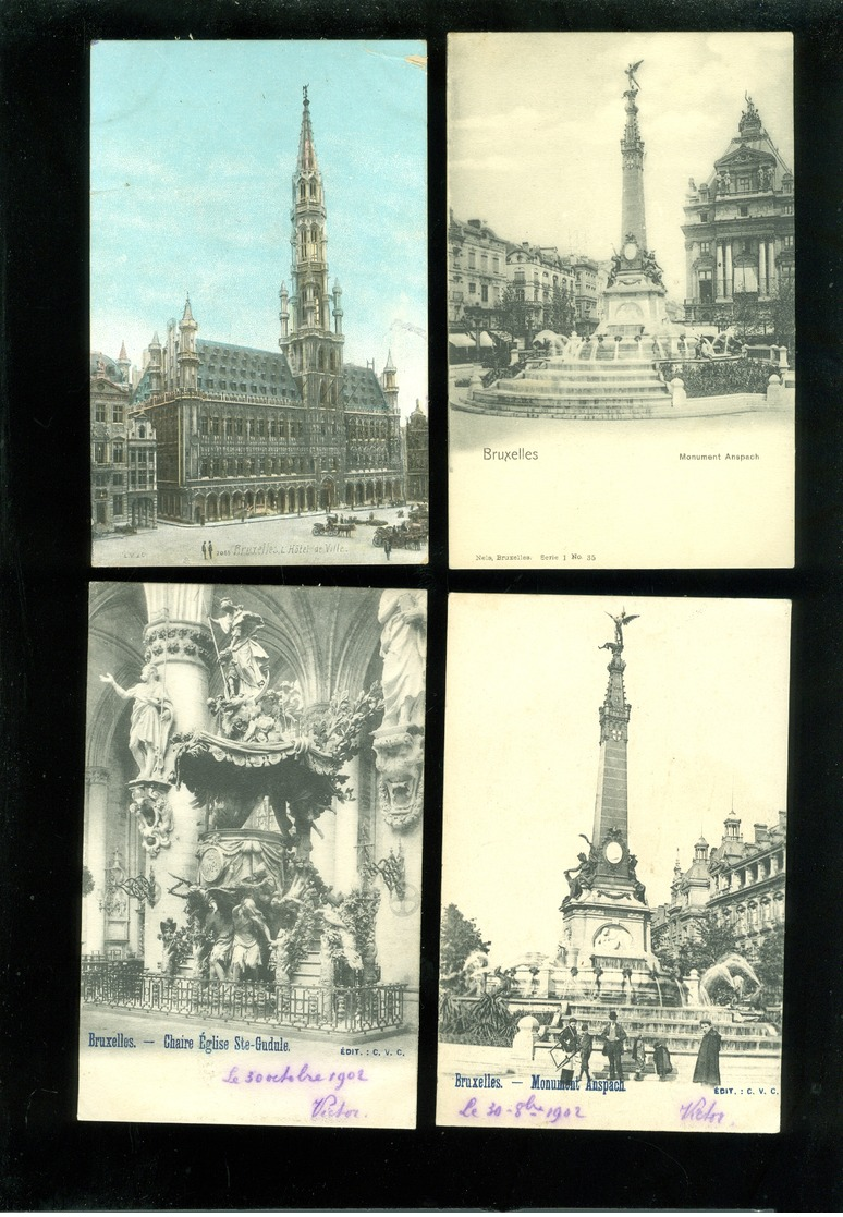 Beau lot de 60 cartes postales de Belgique  Bruxelles      Mooi lot van 60 postkaarten van België Brussel - 60 scans