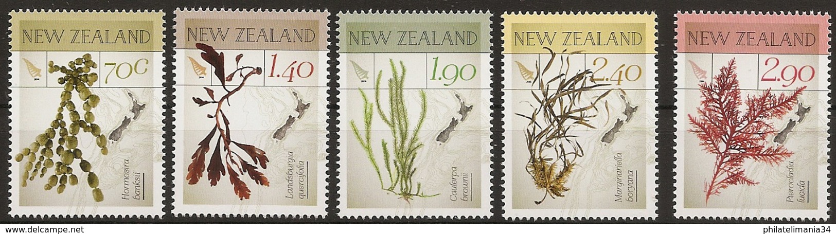 Nouvelle-Zélande 2014 -  Série Faune Marine : Algues Indigènes - Nuovi
