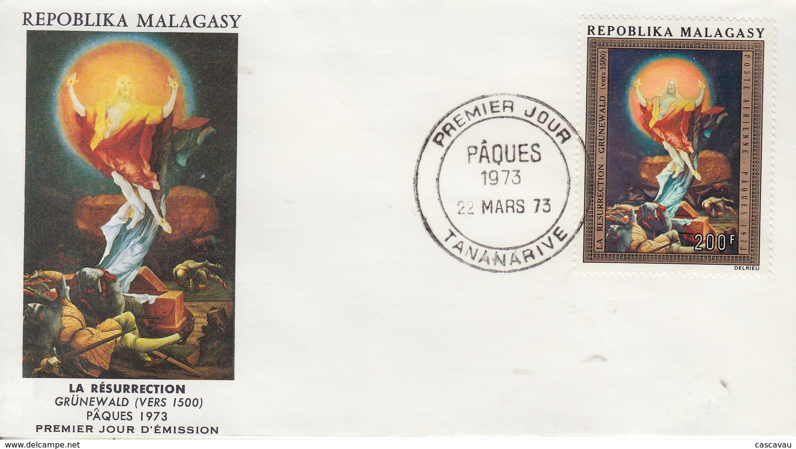 Enveloppe FDC  1er Jour   MADAGASCAR    Pâques  1973 - Pasen