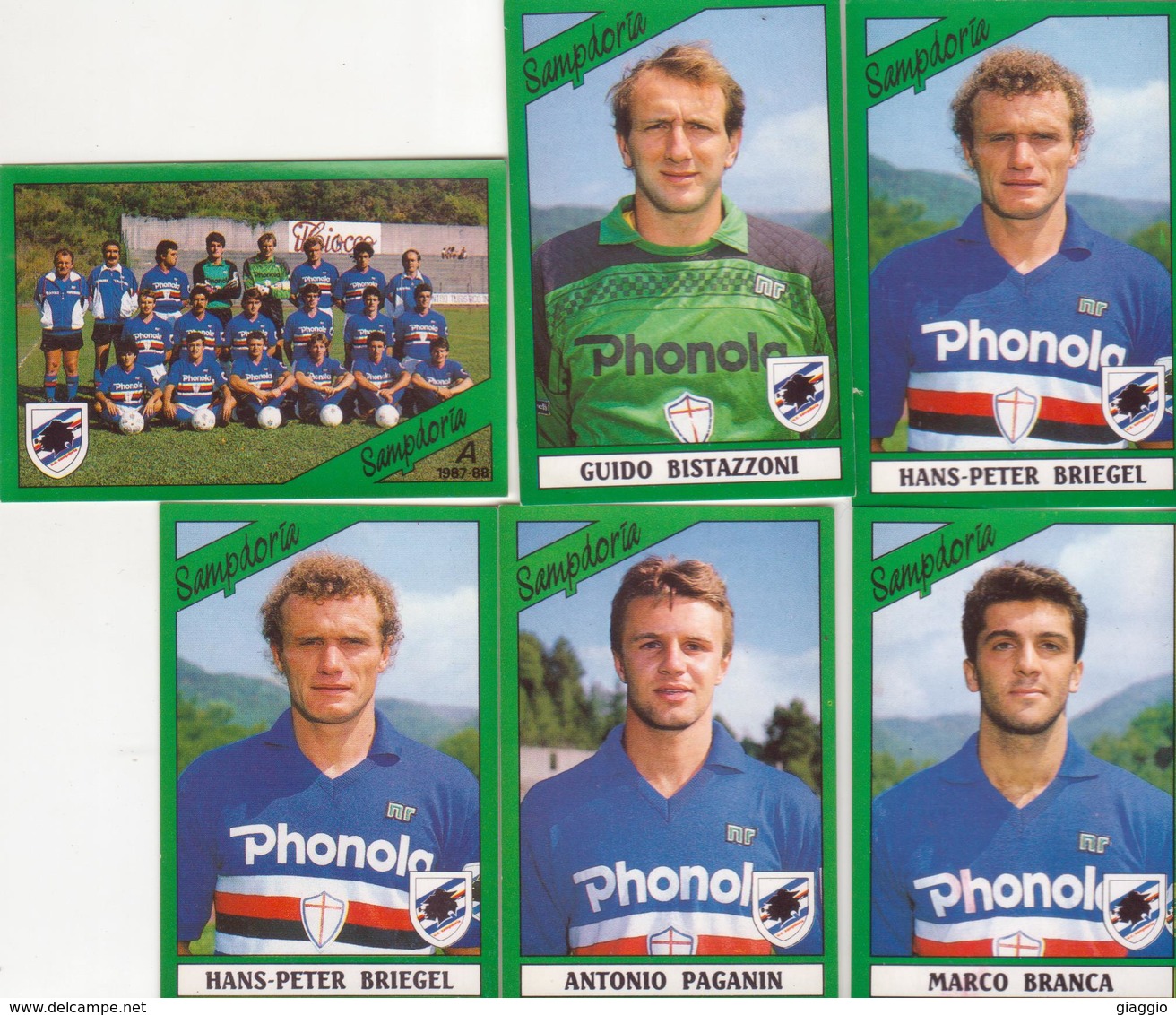 °°° Figurine Calciatori Sampdoria 1987/88 N. 250x2 249-2260-263-265 °°° - Altri & Non Classificati