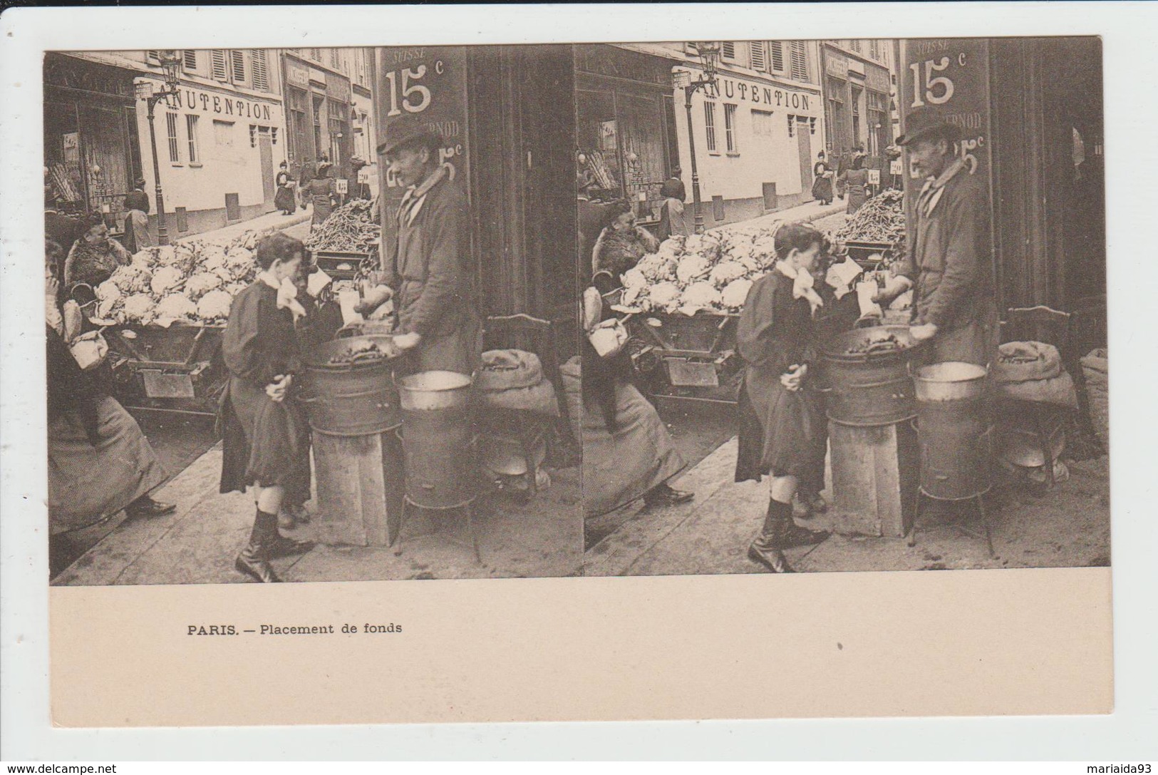 PARIS - SEINE - PLACEMENT DE FONDS - MARCHAND DE MARRONS - Petits Métiers à Paris