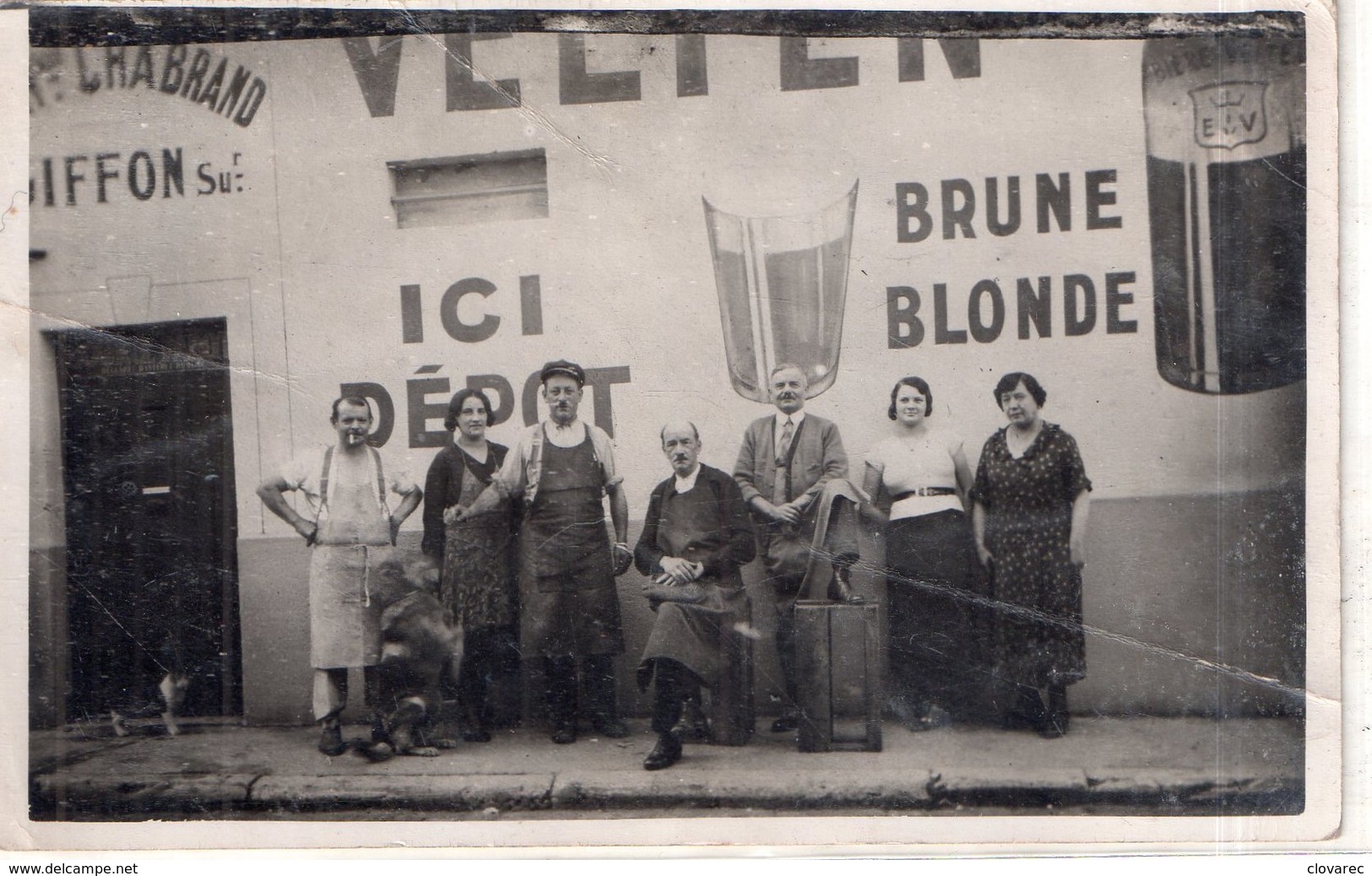 CARTE PHOTO  "Dépôt DE BIERE 1935 à VILLEFRANCHE - Villefranche-sur-Saone