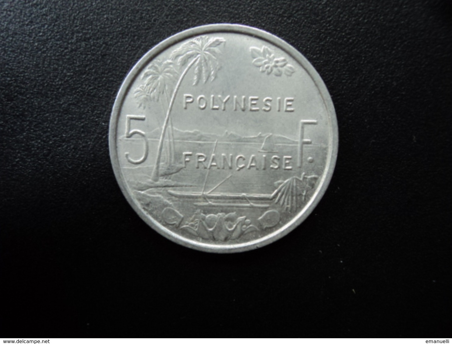 POLYNÉSIE FRANÇAISE : 5 FRANCS    1975     G.48 / KM 12      SUP+ - Polynésie Française