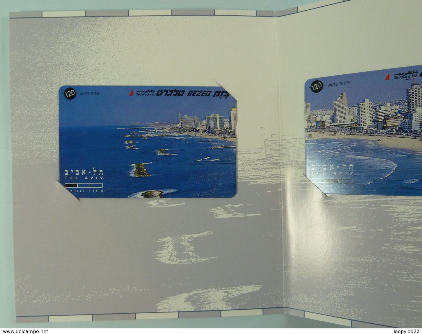 ISRAEL - Bezeq - Tel Aviv Beach Puzzle - Set Of 3 - Limited Edition In Folder - Mint - Israël