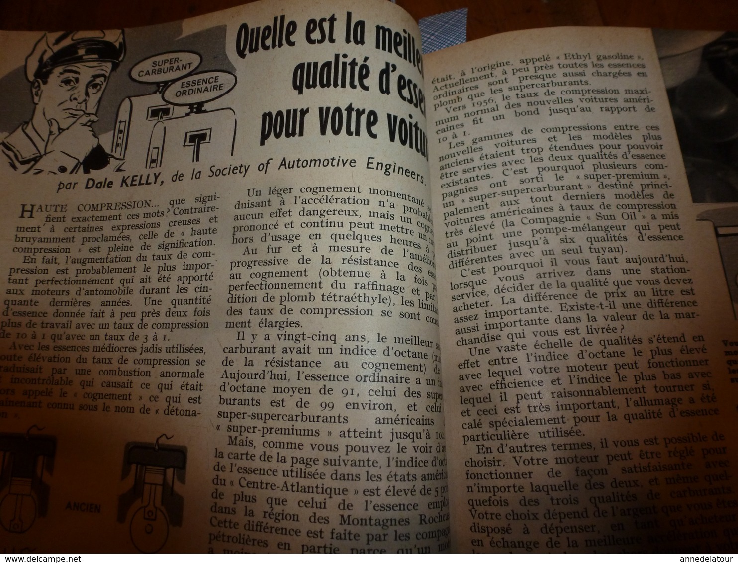 1958 MÉCANIQUE POPULAIRE: Les automobiles de 1800 à 1900 ( Ford,Thunderbird,Cadillac,Oldsmobile,Essex,Packard,etc)