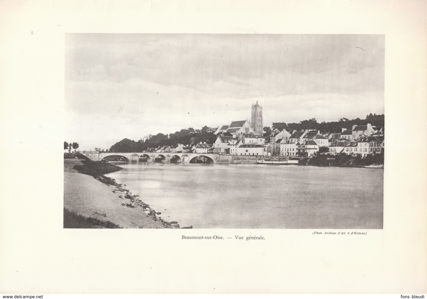 1935 - Héliogravure - Beaumont-sur-Oise (Oise) - Vue Générale - FRANCO DE PORT - Ohne Zuordnung