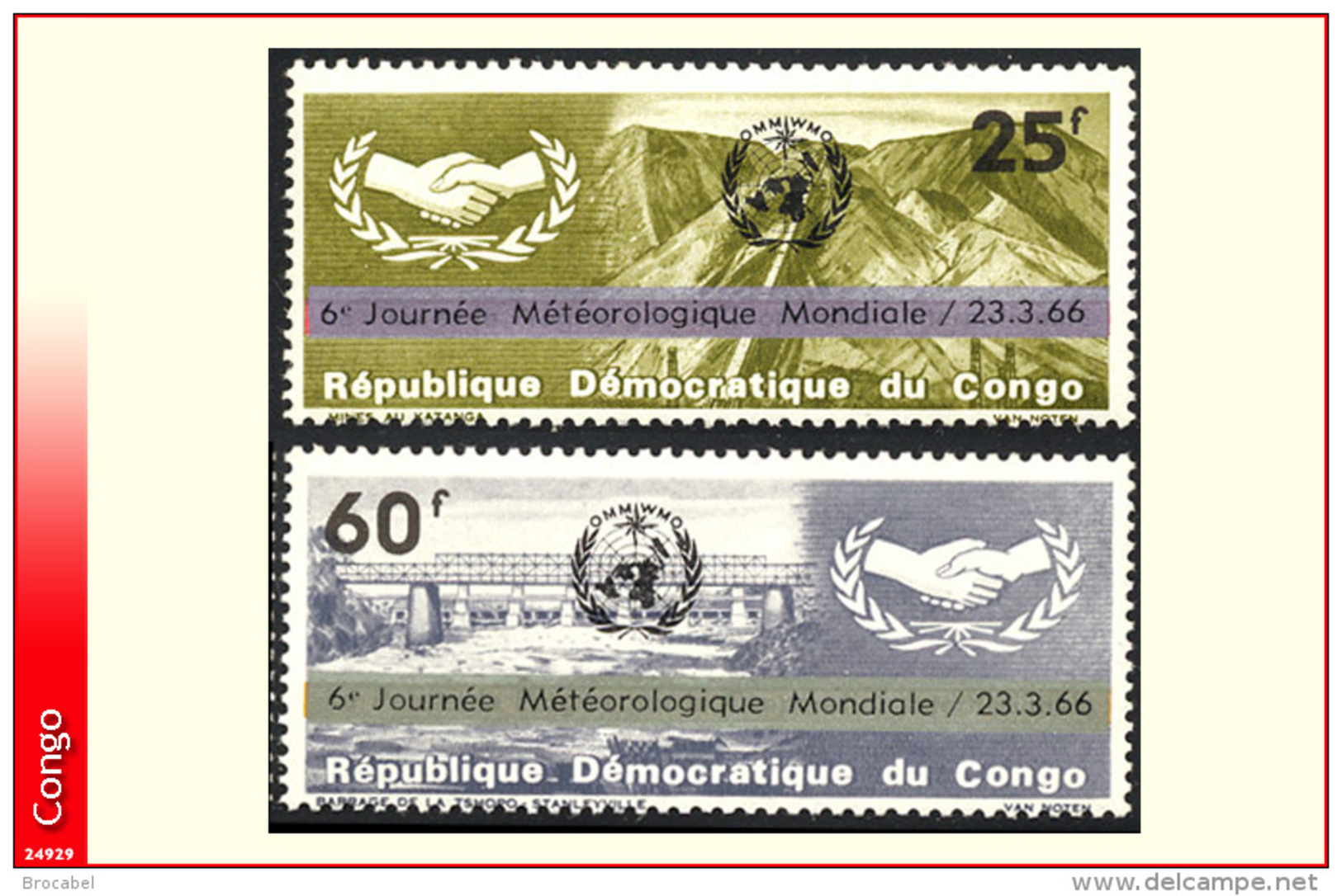 Congo 0611/12** Meteorologie Surcharges  MNH - Neufs