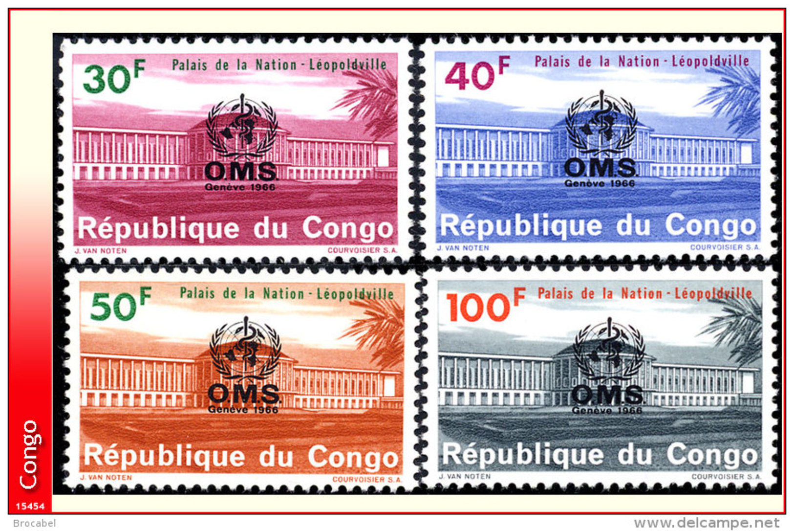 Congo 0625/28** O M S Surcharges  MNH - Neufs