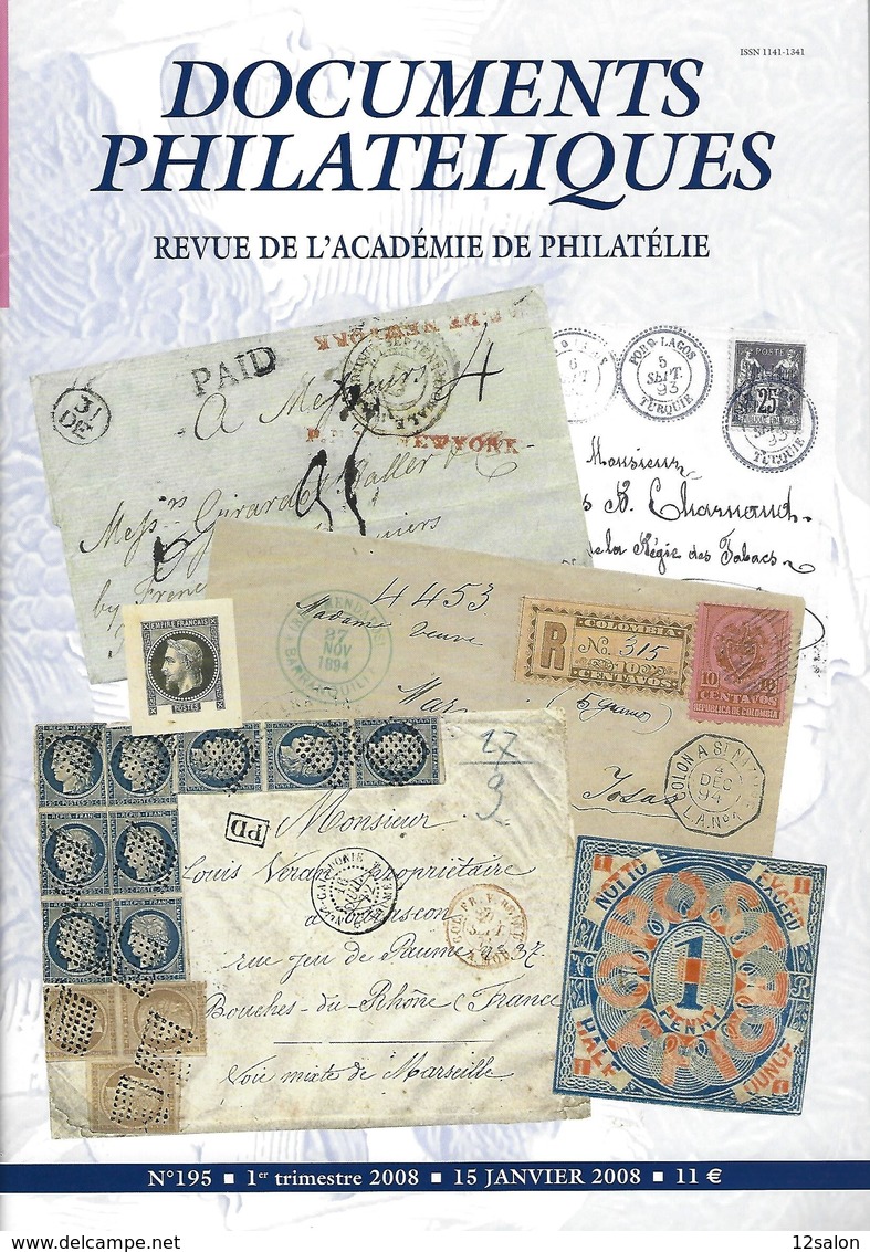 ACADEMIE DE PHILATELIE DOCUMENTS PHILATELIQUES  N° 195 + Sommaire - Autres & Non Classés