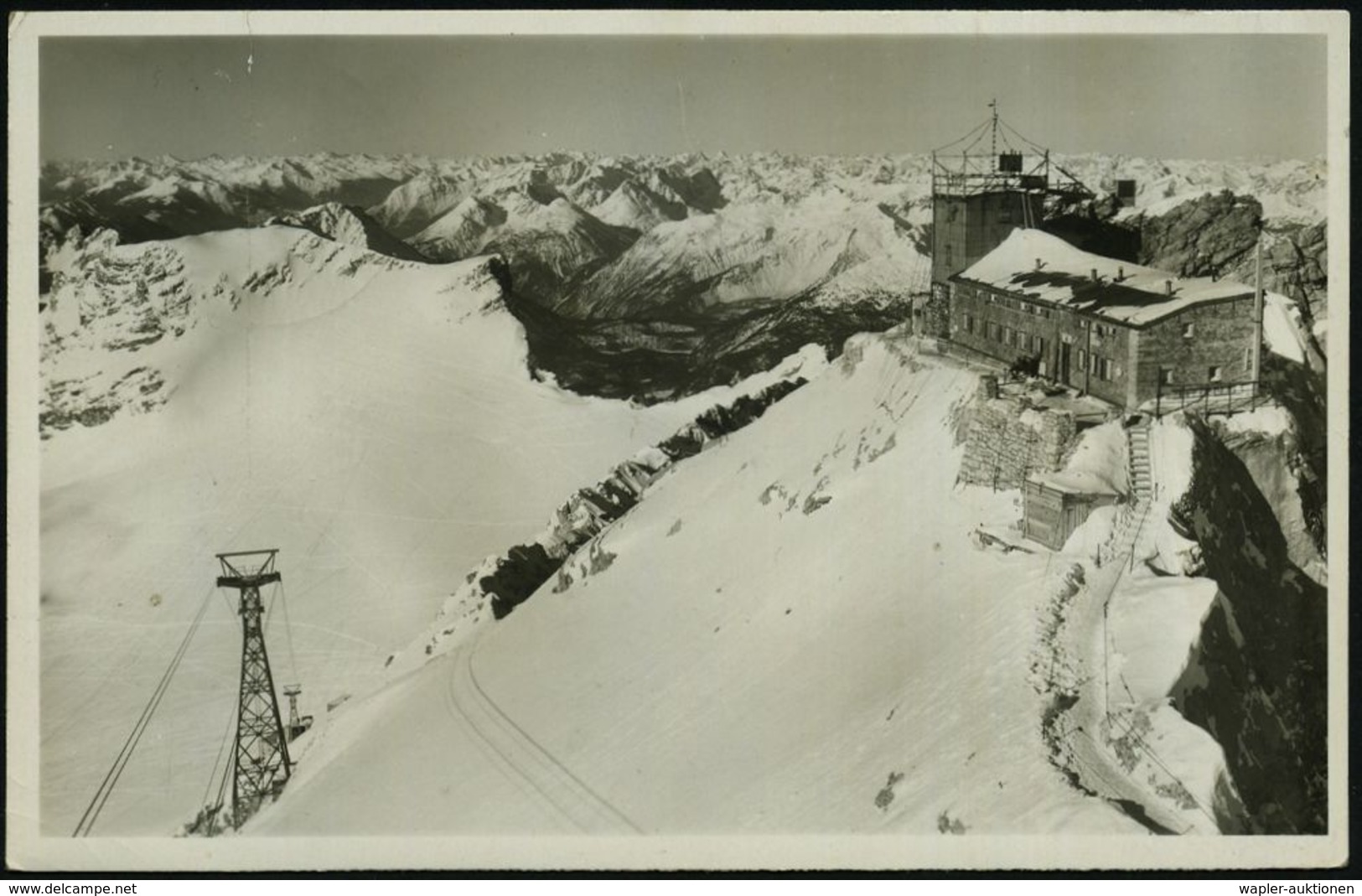 SCHNEEFERNERHAUS (1260m) ZUGSPITZE 1935 (10.1.) Seltener 2K-Steg = Hauspostamt Zugspitz-Hotel  U. Meteorolog. Station +  - Non Classés