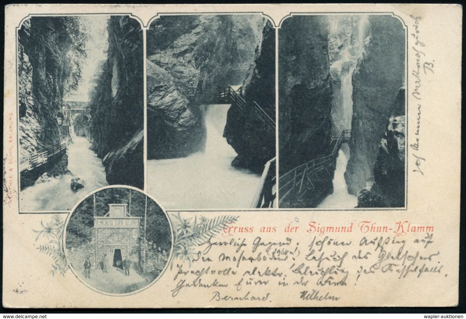 ÖSTERREICH 1900 (18.8.) Seltener 2K: KESSELFALL-ALPENHAUS = Hauspostamt Schutzhütte , S/w.-Foto-Ak.: Gruss Aus Der Sigmu - Non Classés