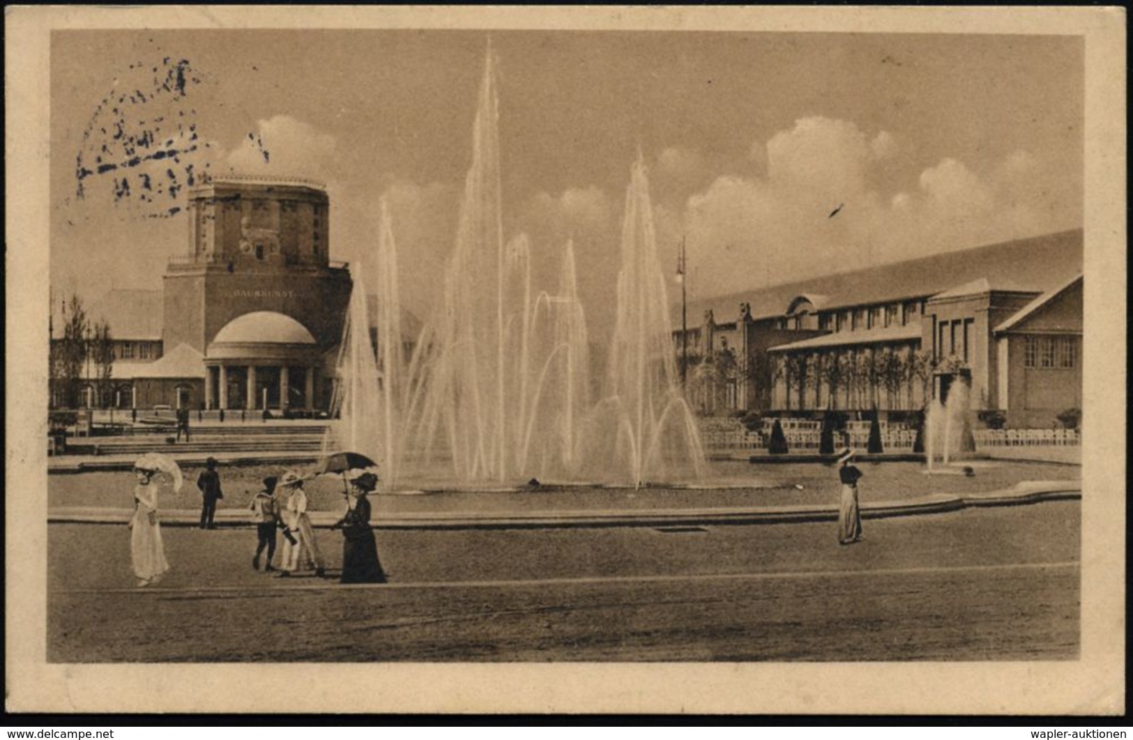 LEIPZIG/ INT. BAUFACH-/ AUSSTELLUNG 1913 (11.9.) SSt Klar Auf Offiz. Sonderkarte No.60: Leuchtspringbrunnen (Foto-Ak.) B - Autres & Non Classés