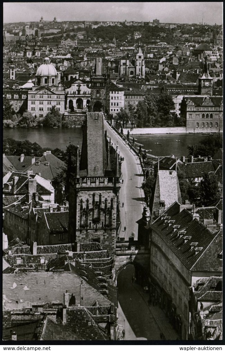 TSCHECHOSLOWAKEI 1950 1,50 Kc. BiP Gottwald, Braun: Prag - Karlsbrücke , Ungebr. (Pofis CPH 3/26) - Autopioniere & Oldti - Ponts