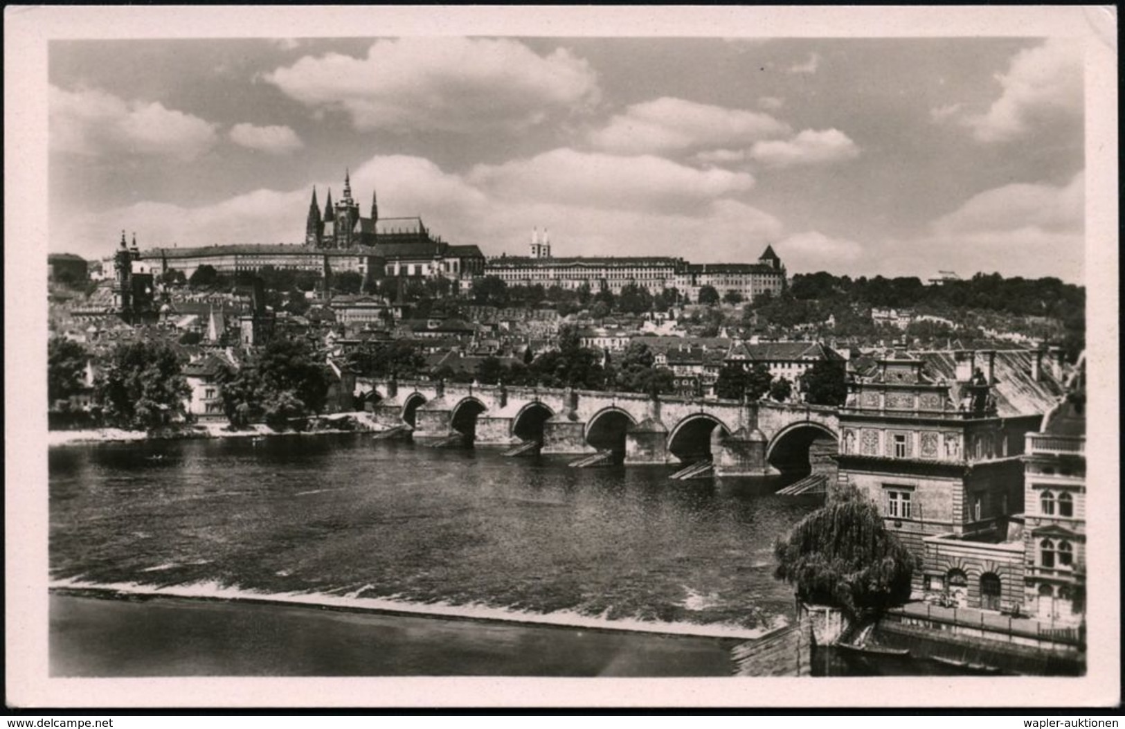 TSCHECHOSLOWAKEI 1952 1,50 Kc. BiP Gottwald, Braun: Prag - Karlsbrücke Mit Hradschin U. Veits-Dom , Ungebr. (Pofis CPH 1 - Ponts