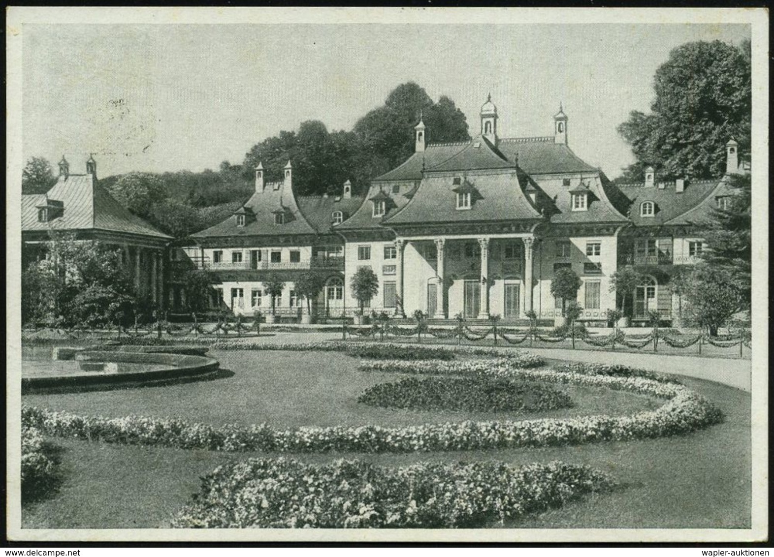 POSTAMT PILLNITZ/ (ELBE)/ Schloss Pillnitz/ MUSEUM 1946 (7.7.) SSt = Museums-Hauspostamt (Schloßportal = Von Pöppelmann! - Châteaux