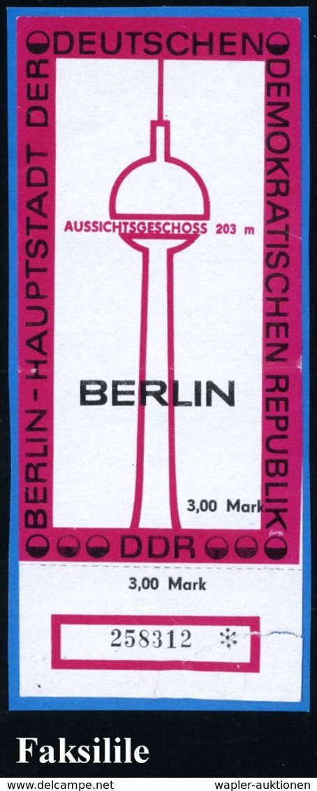 1020 BERLIN 2/ Ec 1990 (31.8.) 1K = Hauspostamt Fernsehturm Ost-Berlin (Alexanderplatz) 2x Auf VGO 50 Pf. U. 200 Pf., Or - Monuments