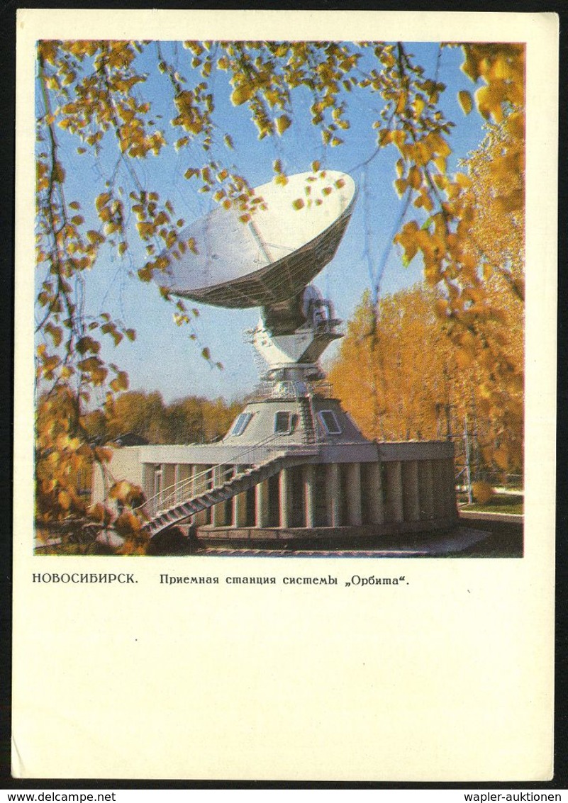 UdSSR 1968 3 Kop. BiP Komsomolzen , Grün: Radioteleskop "Orbita" In Novosibirsk, Ungebr. - Kraftomnibus / Kraftpost-Werb - Astronomie