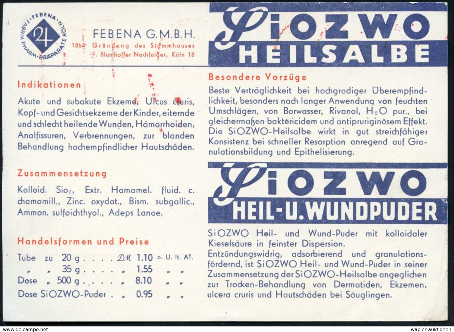 KÖLN/ 18/ FEBENA/ FABRIK PHARM.PRÄPARATE.. 1949 (8.11.) AFS = Astrologisches Zeichen Für "Jupiter" , Motivgleiche Pharma - Astronomie