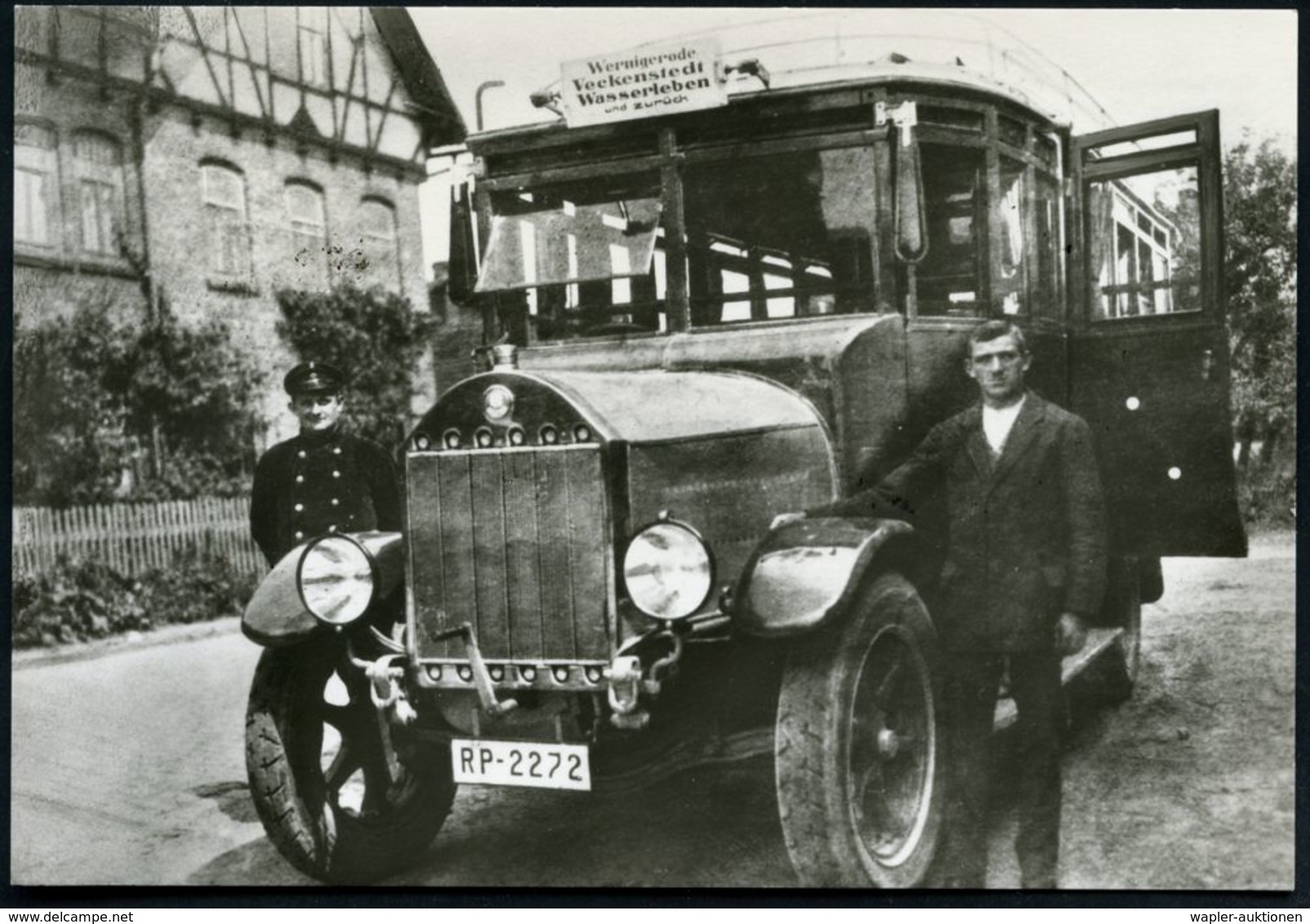 3707 WASSERLEBEN/ 50 JAHRE BUSKLINIE WERNIGERODE-WASSERLEBEN 1975 (28.6.) SSt = Histor. Omnibus "Büssing" NAG (von 1925) - Bus