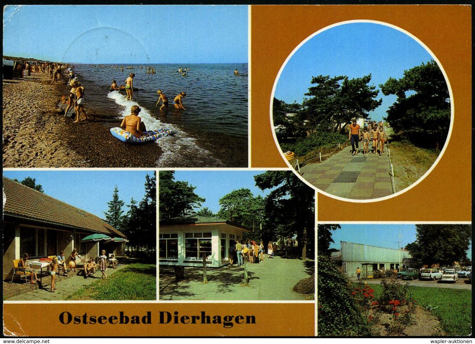 2396 OSTSEEBAD DIERHAGEN/ C/ Z E L T P L A T Z 1985 (23.8.) 1K = Saison-Hauspostamt Campingplatz (untere Da-tumsbrücke G - Sonstige & Ohne Zuordnung