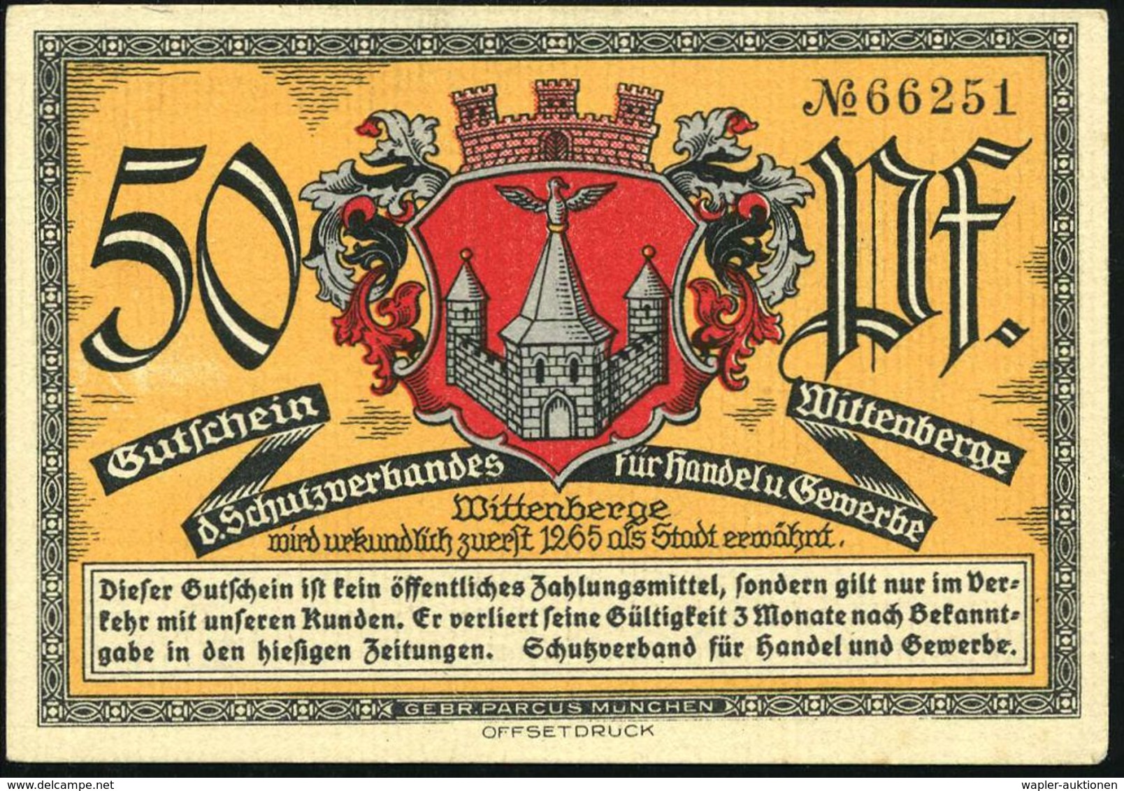Wittenberge 1921 5 Verschied. Inflations-Notgeldscheine M. Diversen Sehenswürdigkeiten (Bauwerke) Alle Bankfrisch - 30jä - Sin Clasificación
