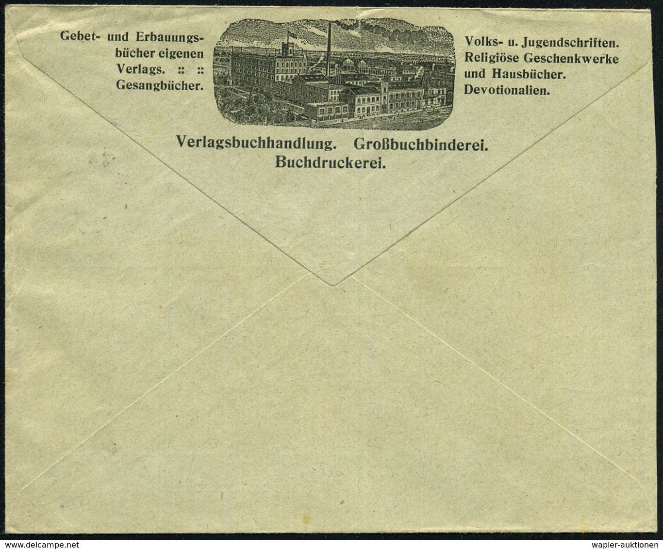 Kevelaer 1921 (15.1.) 40 Pf. Germania EF Mit Firmenlochung: B. & B. = B Utzon & Becker, Vordr.-Bf.: Verleger Des Heilige - Papes