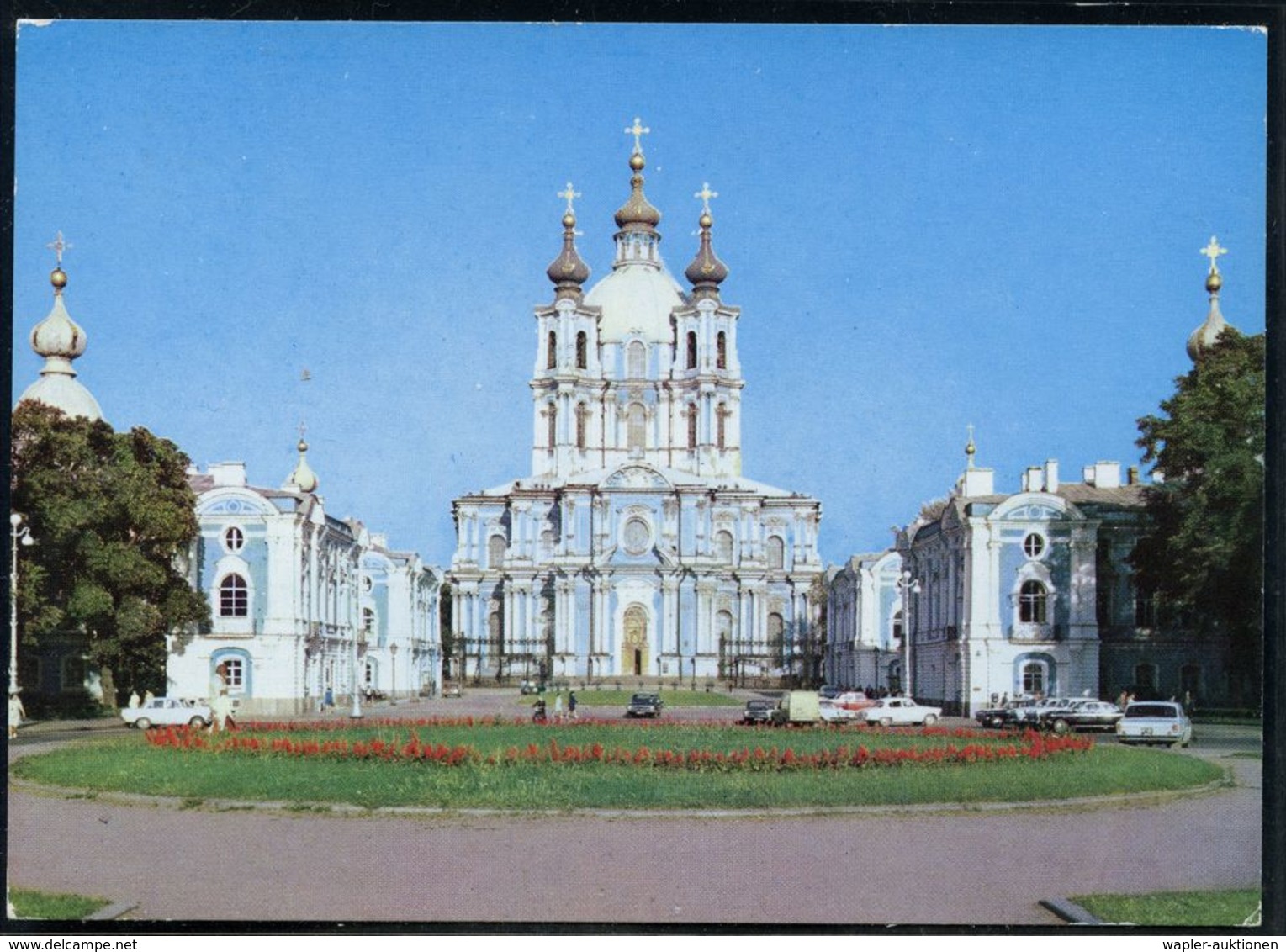 UdSSR 1977 3 Kop. BiP Komsomolzen , Schw.: Leningrad Kathedrale U. Smolnaja-Kloster (18. Jhdt. Von Rastrelli) Ungebr. -  - Abbayes & Monastères