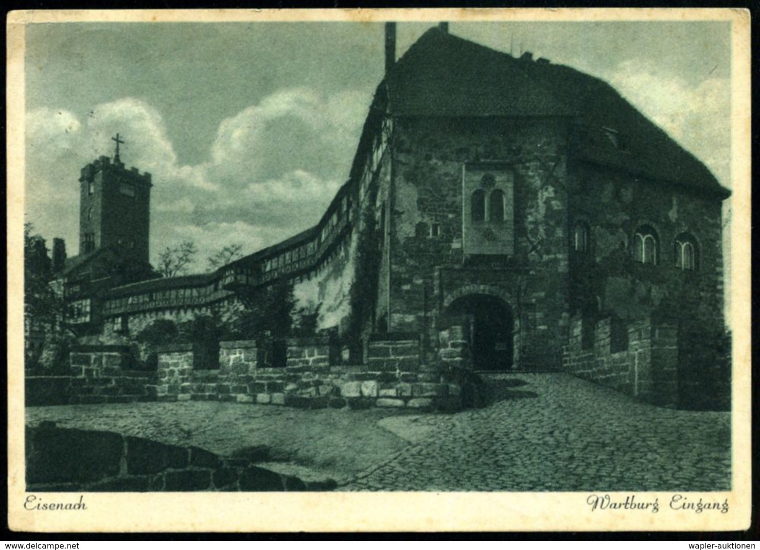 WARTBURG/ *** 1937 (30.6.) 1K-Brücke = Hauspostamt Wartburg Auf Monochromer Foto-Ak.: HOTEL AUF DER WARTBURG, Zweiggesch - Christianity