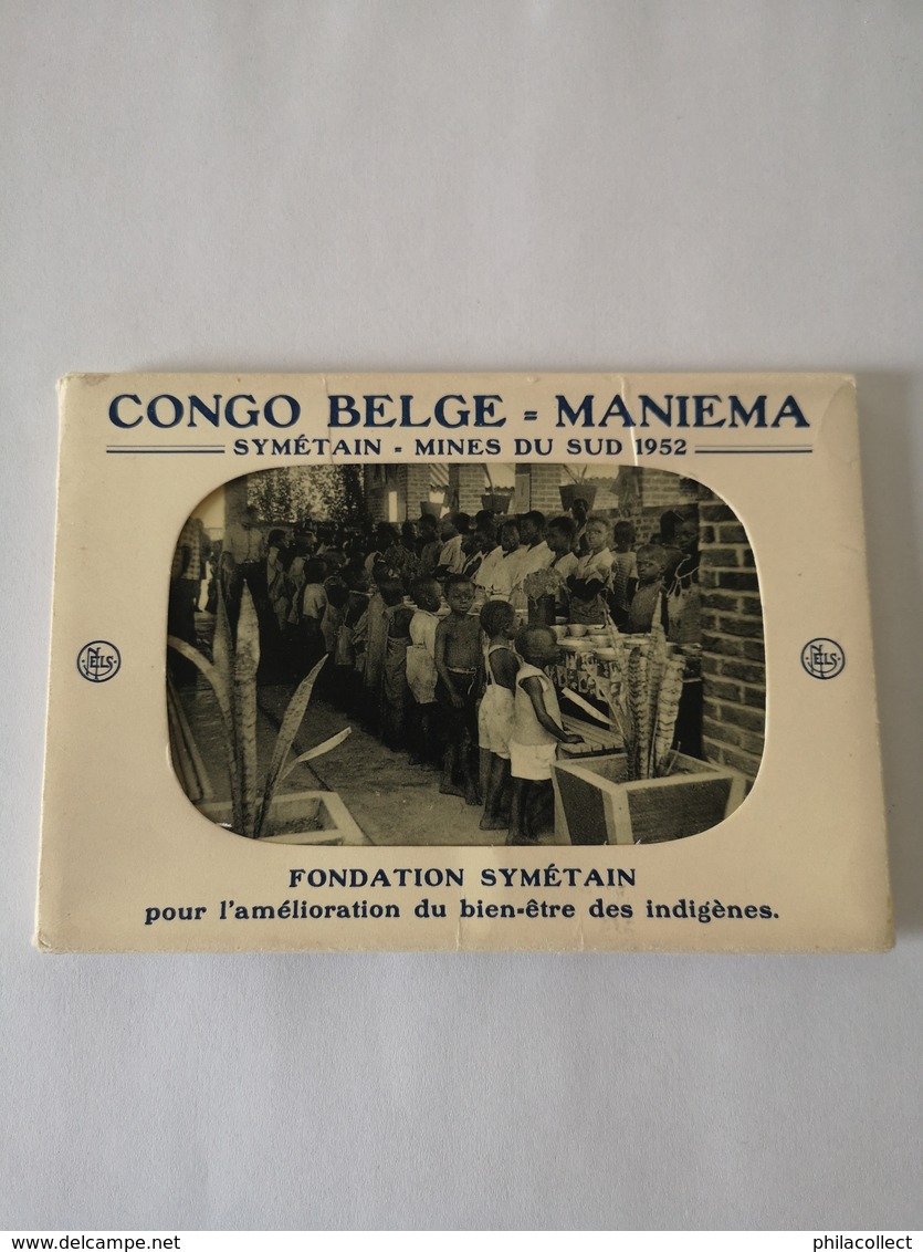 Mapje - Carnet 10 Cartes // Congo Belge // Maniema // Symetain - Mines Du Sud 1952 // Fondation Symetain 1 Carte Grande - Belgisch-Congo