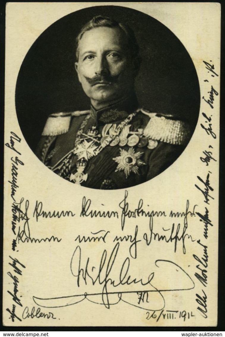 GEISING/ *** 1914 (29.12.) 1K-Gitter Auf Sonder-P 5 Pf. Germania: Rotkreuz-Spende Kaiser Wilhelm II. Mit Berühmten Zitat - Autres & Non Classés