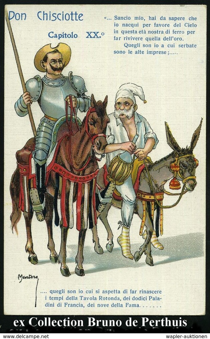 ITALIEN 1915 Color-Litho-Propaganda-Künstler-Ak.: Kaiser Wilhelm II. Und Franz-Joseph I. Als Don Qixote Und Sancho Pansa - Autres & Non Classés