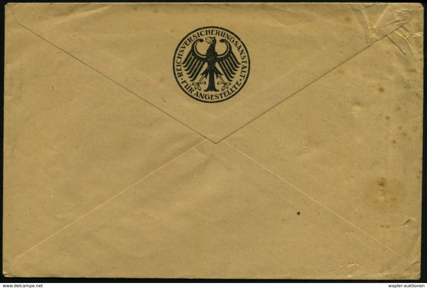 BERLIN-/ WILMERSDORF 1/ REICHSVERSICHERUNGSANSTALT FÜR ANGESTELLTE 1931 (1.12.) AFS, Rs. Abs.-Vordr. Weimarer Adler , Kl - Autres & Non Classés