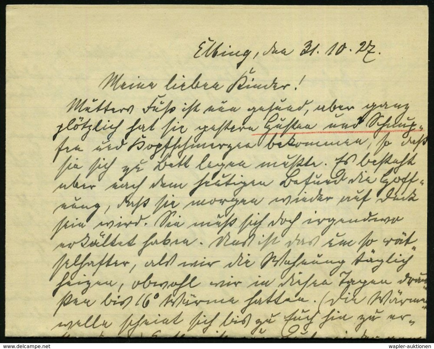 ELBING/ *1g 1927 (1.2.) MaWellenSt , EF 15 Pf. Kant = Inl.-Tarif Auf Ausl.-Diplomaten-Bf. An Deutsche Boschaft, Belgrad  - Autres & Non Classés