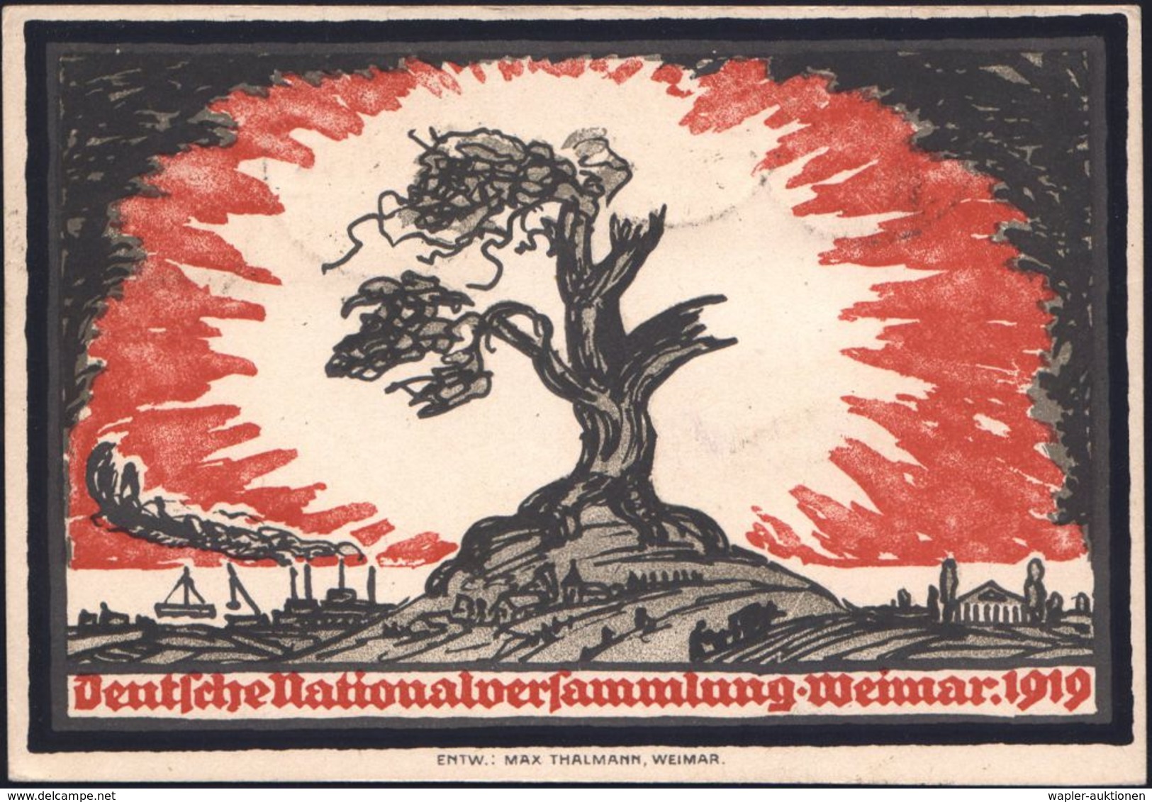 WEIMAR/ D/ NATIONAL=/ VERSAMMLUNG 1919 (15.7.) SSt = Hauspostamt Parlament 4x Auf 10 Pf. U. 15 Pf. Nat.-Vers. (Mi.107/08 - Autres & Non Classés