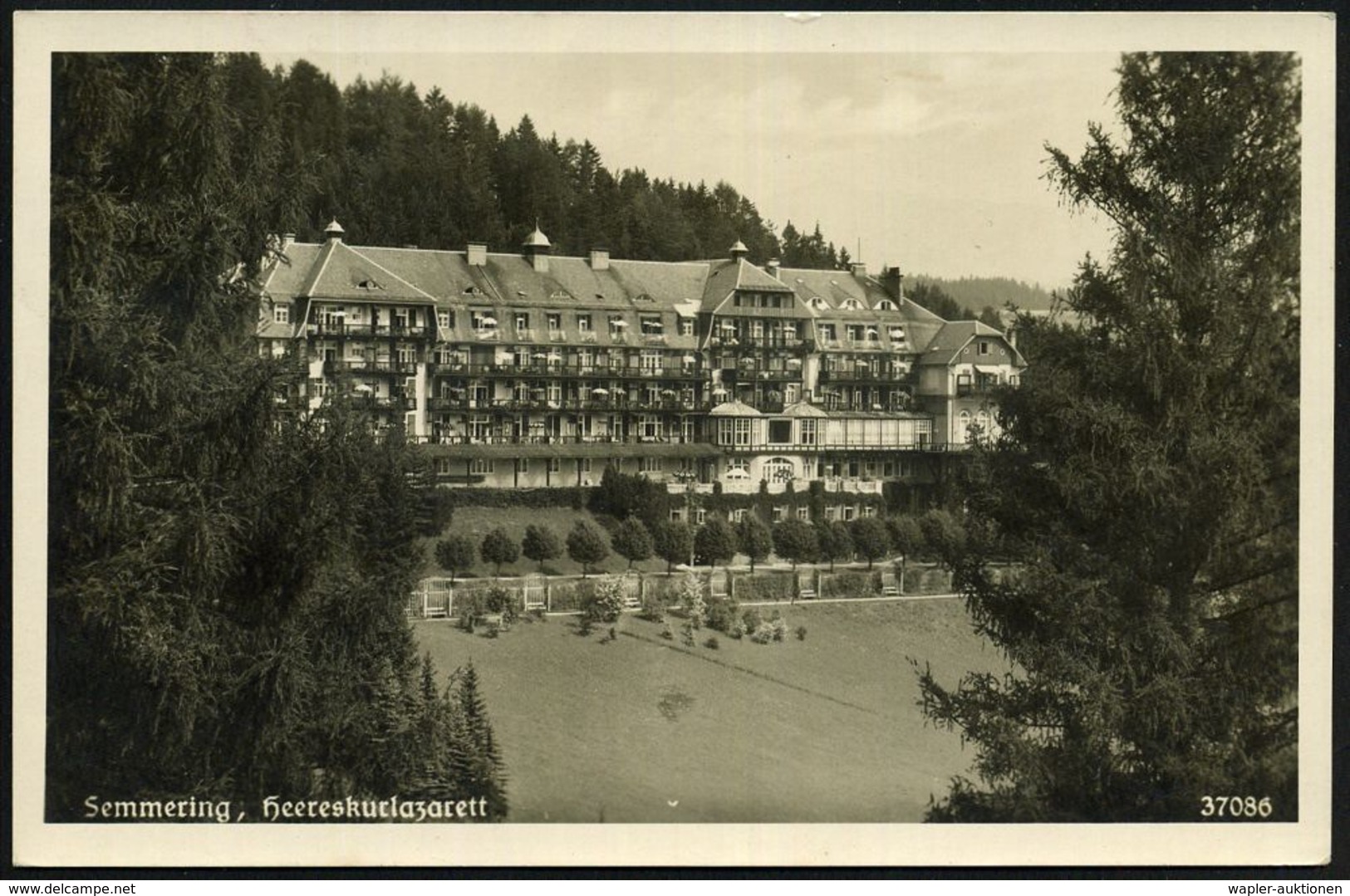 SEMMERING 1/ B 1941 (6.12.) Aptierte, Ehem. österr. 1K-Brücke + Viol. 1K-HdN: Kurlazarett Semmering , Klar Gest., Passen - Autres & Non Classés