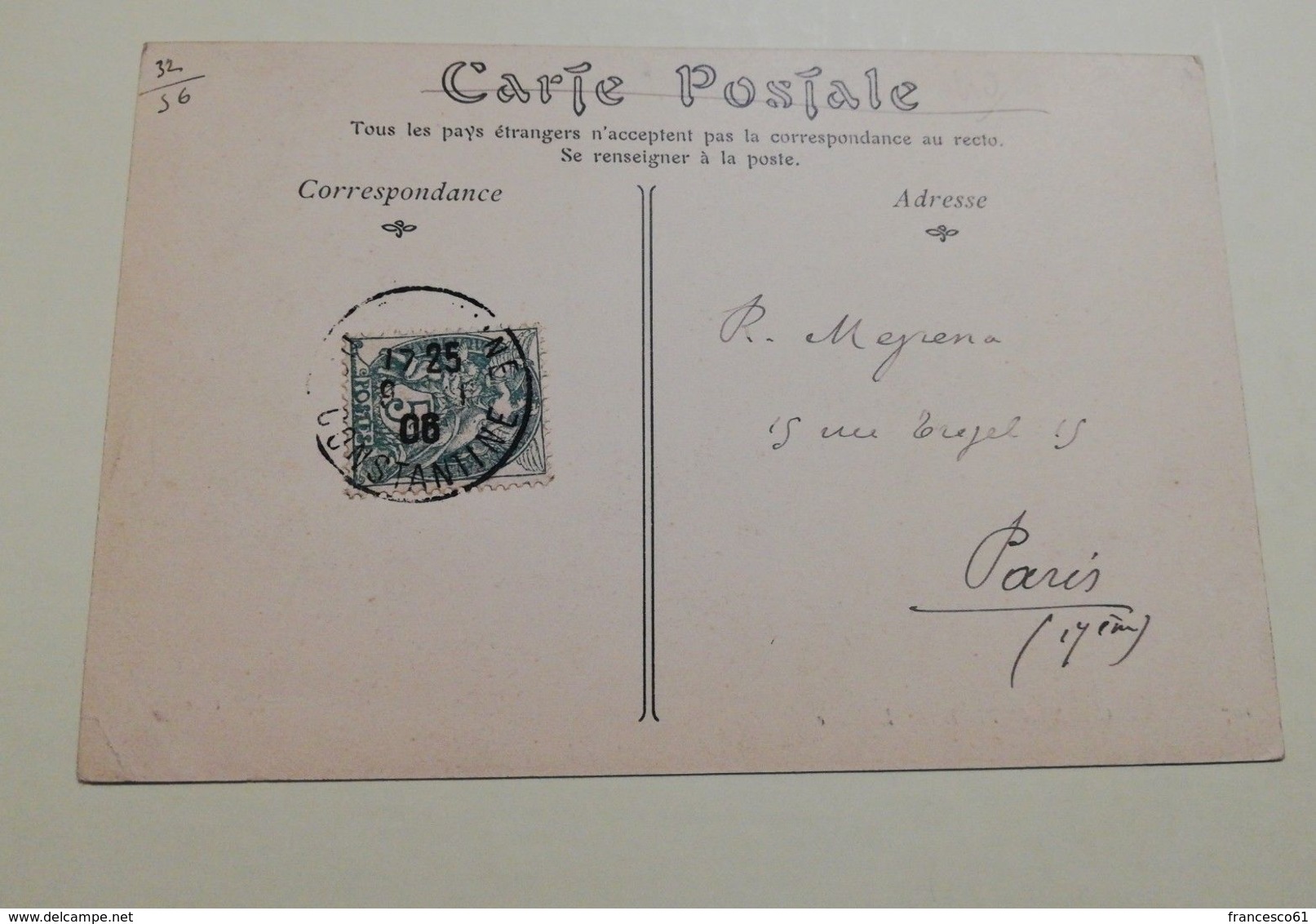 2567) ALGERIA COSTANTINE Stazione Gare Ferroviaria 1906 VIAGGIATA - Altri & Non Classificati