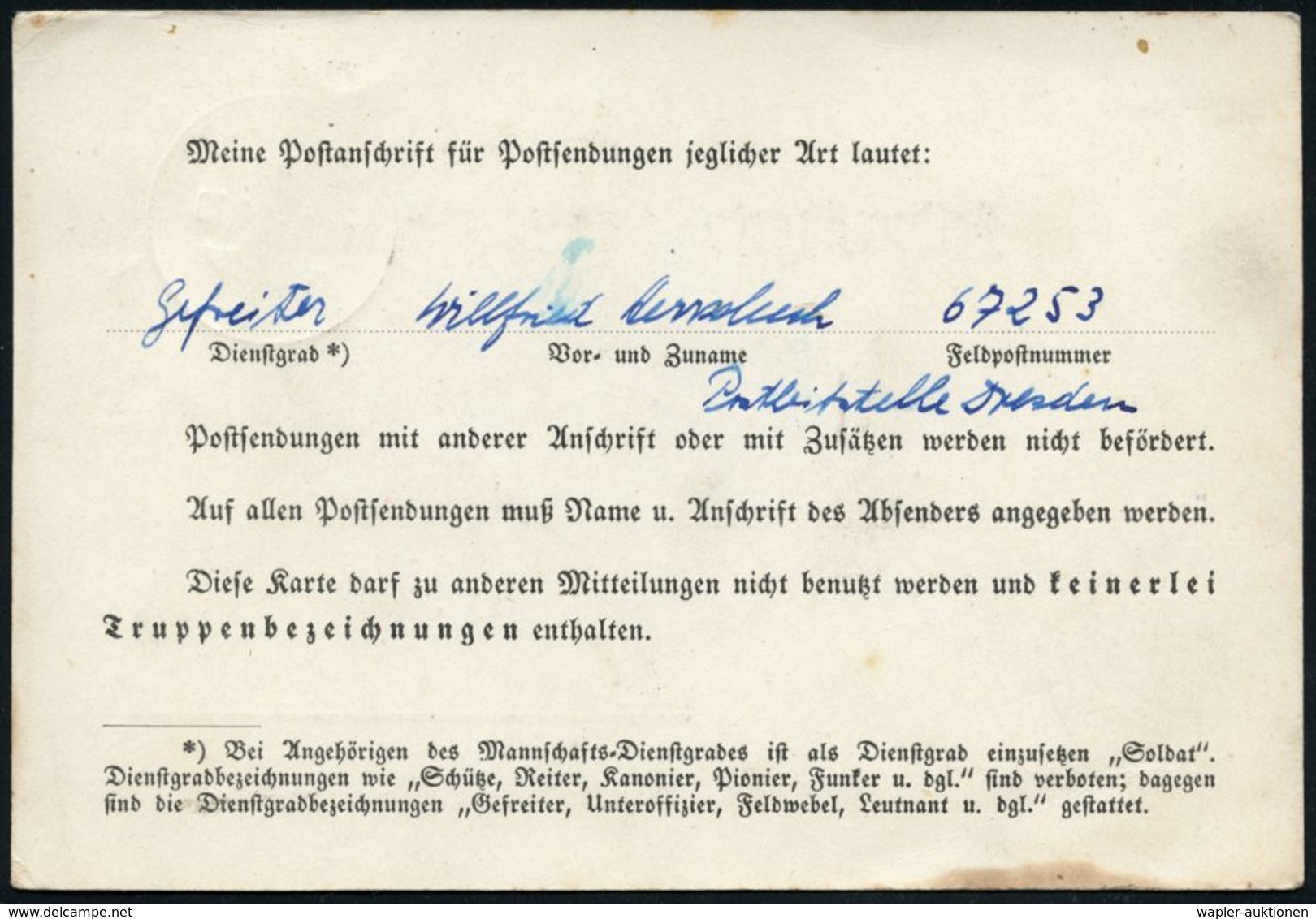 DEUTSCHES REICH 1939 (6.9.) 1K: FELDPOST/b/ 8 2 8  Mit Taktischer Nr. (Mi.62 + 20.- EUR) = 4. Inf.-Div., Feldpost-Benach - Guerre Mondiale (Seconde)