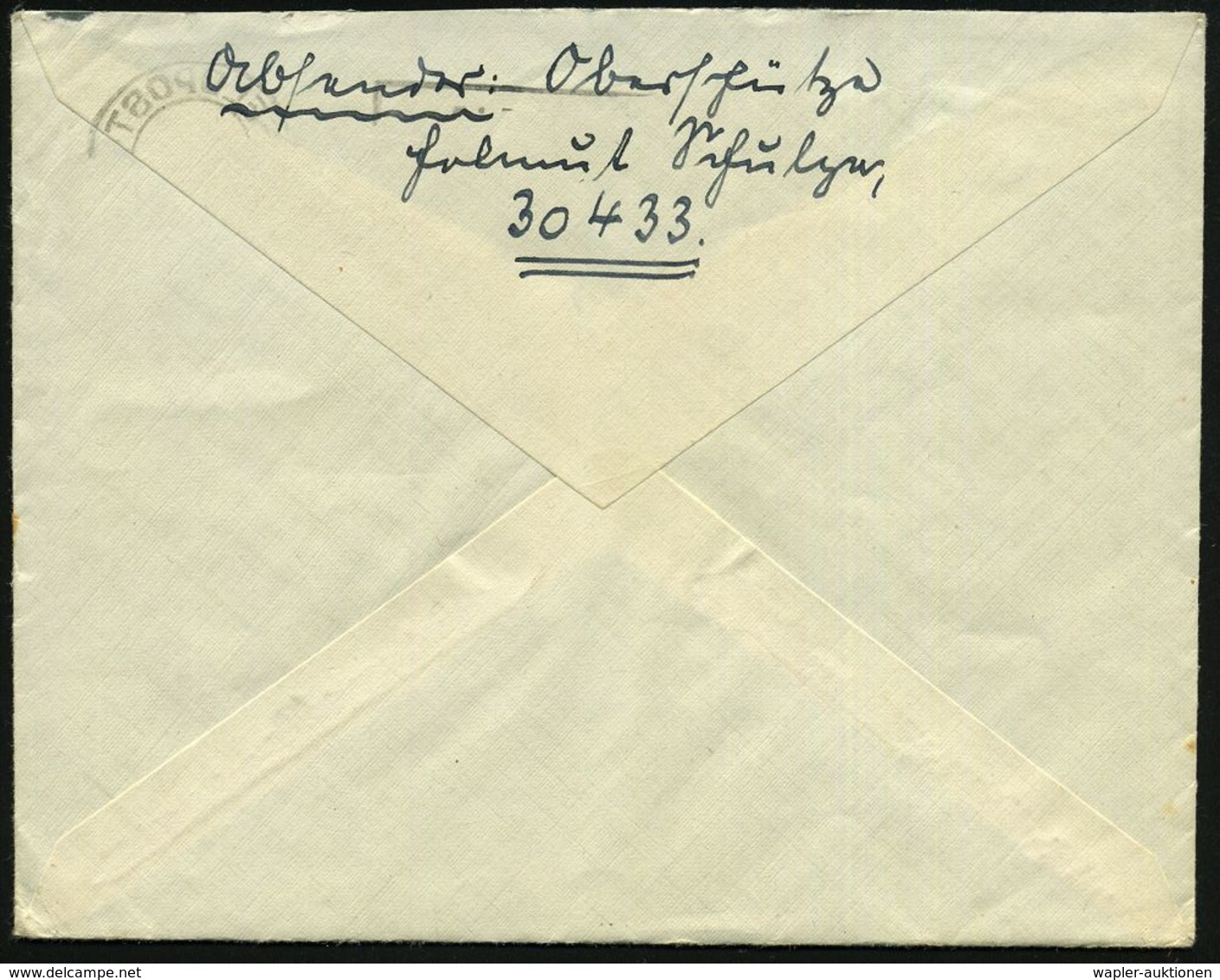 DT.BES.BELGIEN 1941 (6.9.) Seltener MWSt.: FELDPOST/d/V/DAS/DEUTSCHE/SIEGESZEICHEN = Stahlhelm Mit Hakenkreuz über "V" ( - Guerre Mondiale (Seconde)