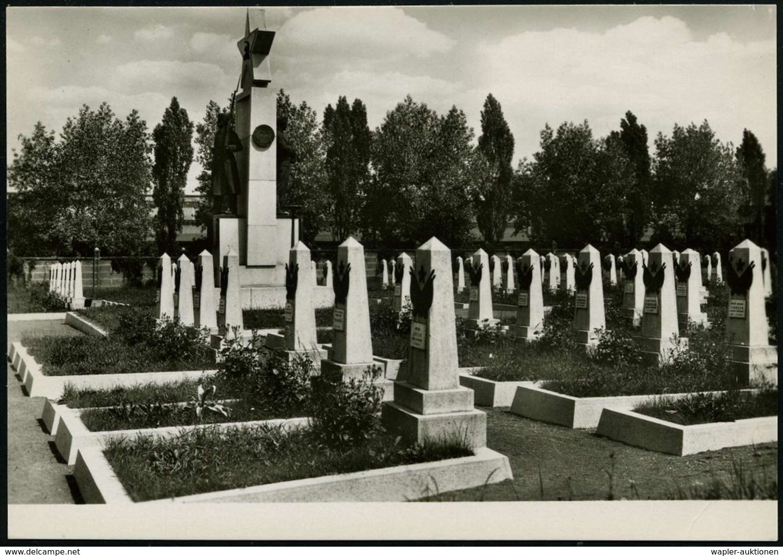 TSCHECHOSLOWAKEI 1952 1,50 Kc Gottwald, Braun: Prag - Heldenfriedhof "Rote Armee" , Ungebr. (Pofis Nr.CPH 22/18) - Bier  - Guerre Mondiale (Seconde)